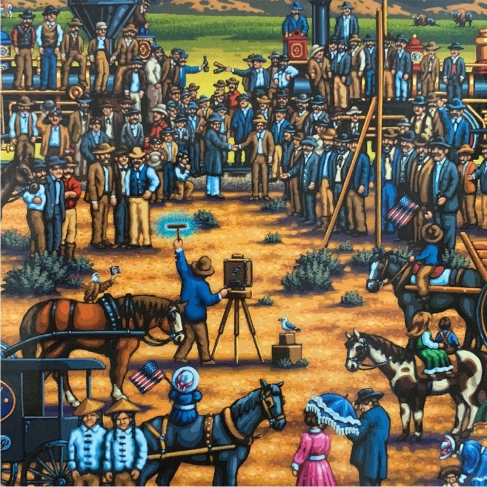 Utah Golden Spike Dowdle Folk Art Utah National Historic Park Puzzle
